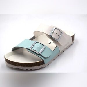NEW 122 MIRAF WOMEN SANDALS SUMMER SANDALS white/mint